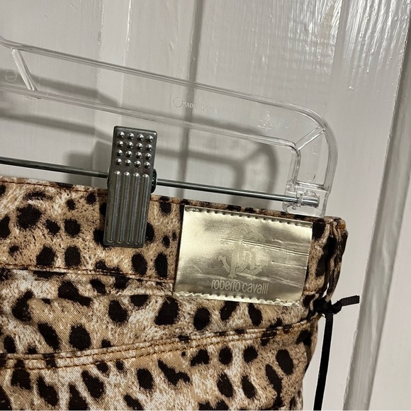 Roberto Cavalli Leopard Skinny Pants Jeans Hidden Spellout IT 42 US 6 B2 - Picture 11 of 13